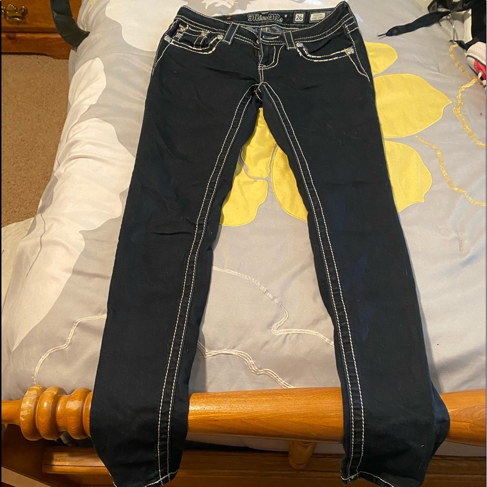 Miss Me 26 super skinny dark wash